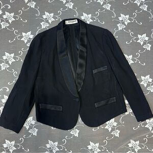 Vintage Sonia Rykiel Black Tuxedo Style Shawl Lapel Blazer